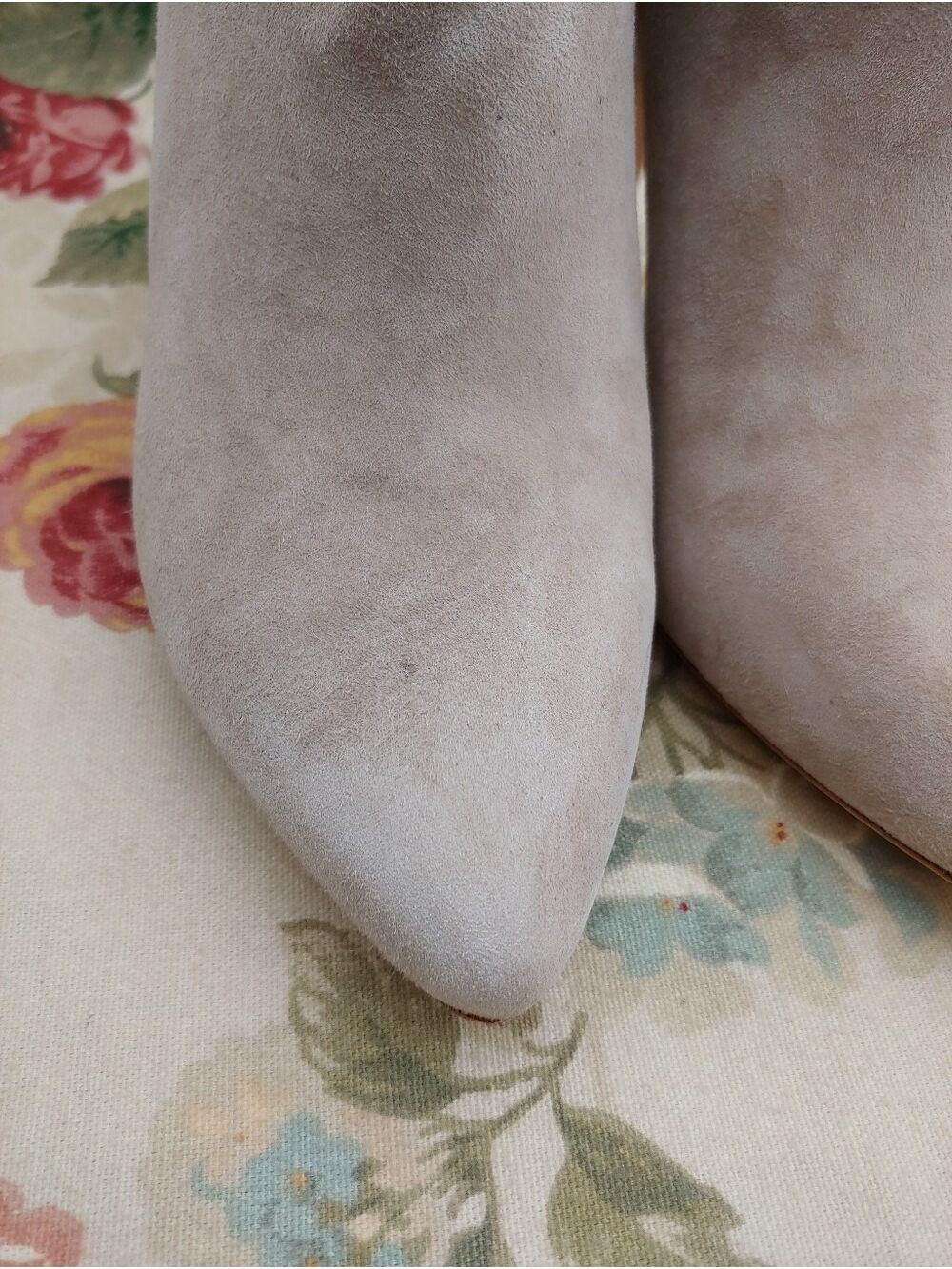 Joie Jadyn Pointed-Toe Suede Ankle Booties in Light Taupe Women's 37.5 US 7.5 - Picture 13 of 16